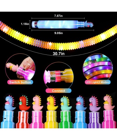 12 PCS Valentines Gifts Party Favors Pop Tubes Glow Sticks Glow in The Dark Party Supplies Goodie Bag Stuffers LED Glow Stick...