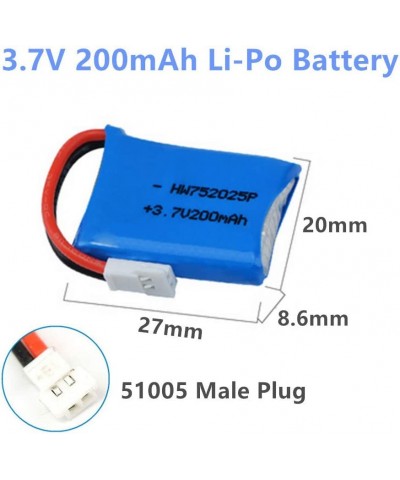 3.7V 200mAh Li-Po Battery for RC Drone Battery 4 Pack with 5-in-1 Smart Charger $31.12 Hobby Remote & App Controlled Vehicle ...