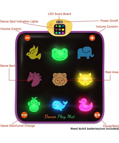 2022 Upgraded Dance Mat - Light Up Dance Mat Dance Mat for Kids Electronic Music Dance Mat Toy with LED Lights 5 Game Modes C...