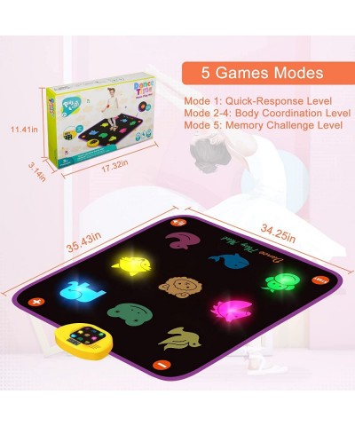 2022 Upgraded Dance Mat - Light Up Dance Mat Dance Mat for Kids Electronic Music Dance Mat Toy with LED Lights 5 Game Modes C...