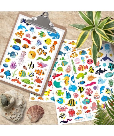 Cute Ocean Sea Animal Adhesive Stickers Tropical Fish Shark Stickers 890 Count for Boys Girls Birthday Invitations Envelopes ...