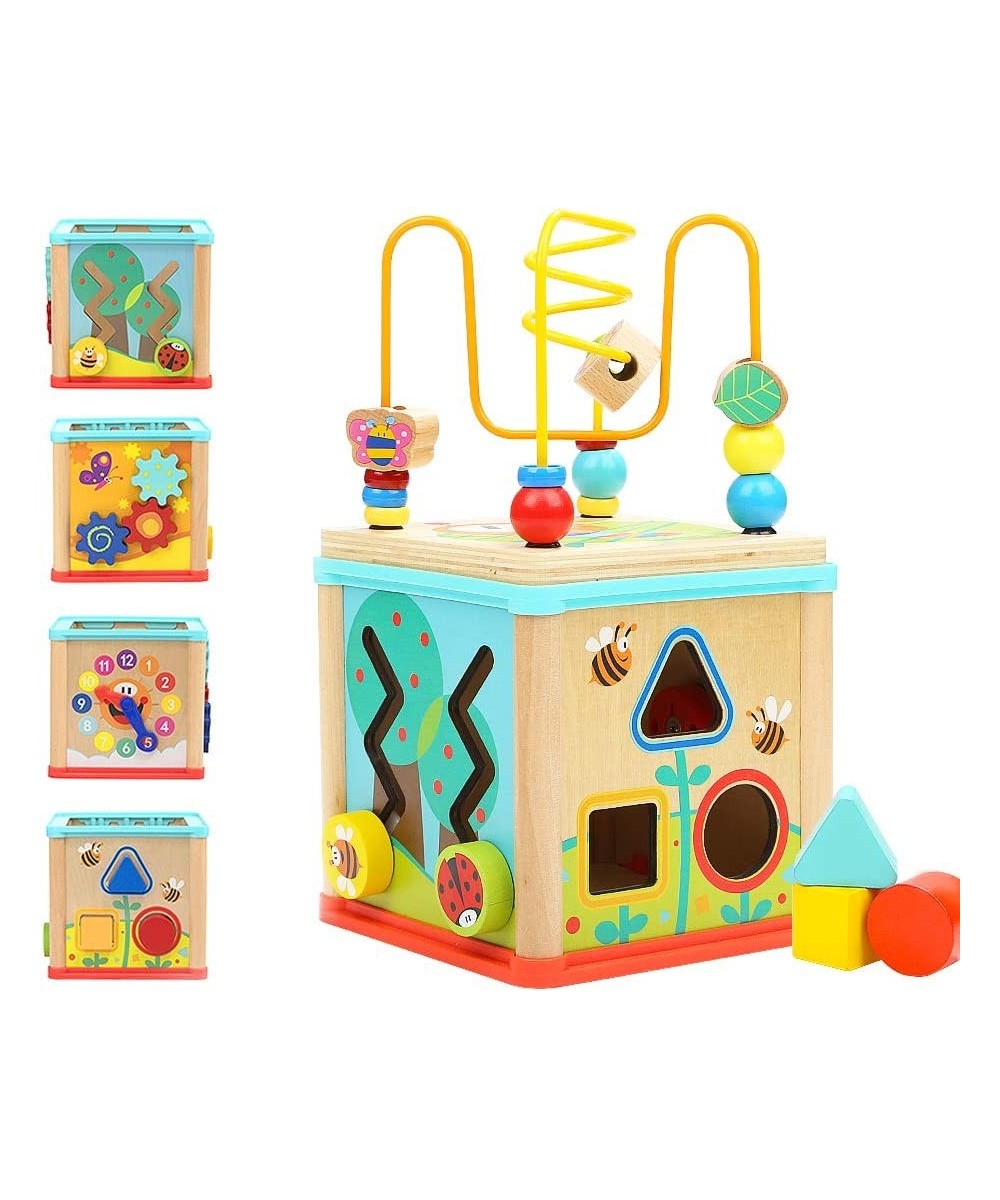 Activity Cube Toys for 1 Year Old Boy Girl Montessori Wooden Toys for Toddlers One Year Old First Birthday Gift Baby Toy for ...