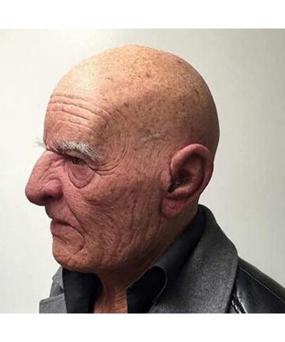 Realistic Old-Man Mask Halloween Face Cover Visible Latex Headgear Head Cover Mask Novelty Costume Party Prop $44.10 Kids' Dr...