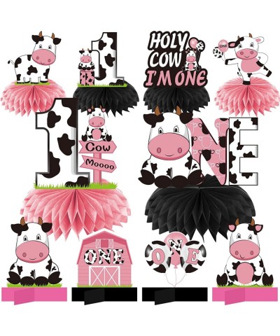 Holy Cow I'm One Birthday Decorations Girls Cow First Birthday Honeycomb Centerpiece Party Supplies Baby 1st Birthday Cow The...