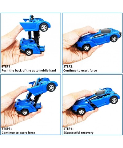 Kids' Play Vehicles Gifts for 3 4 5 6 7-12 Year Old Boys Girls Robot Car Toy Kids 2 in 1 Deformation Car Toy -Best Gift (Blue...