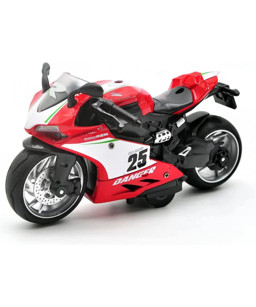 Toy Motorcycle Pull Back Motorcycle Toy with Sounds and Lights 1:12 Scale Motorcycle Model Toy for Kids Pull Back Vehicle for...