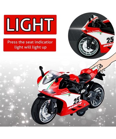 Toy Motorcycle Pull Back Motorcycle Toy with Sounds and Lights 1:12 Scale Motorcycle Model Toy for Kids Pull Back Vehicle for...