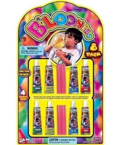 B'loonies Plastic Balloons Variety Pack 8 Tubes of Assorted Colors $15.61 Bubble Blowing Products