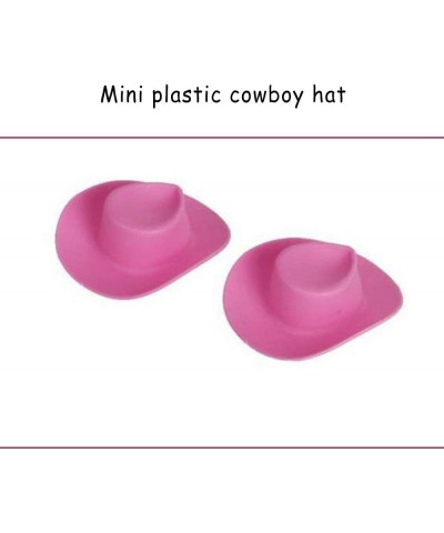 10pcs Plastic Mini Miniature Cute Western Cowgirl Pink Cowboy Hat for Doll Dress Up Party Accessories $15.82 Doll Accessories