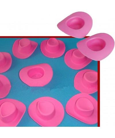 10pcs Plastic Mini Miniature Cute Western Cowgirl Pink Cowboy Hat for Doll Dress Up Party Accessories $15.82 Doll Accessories