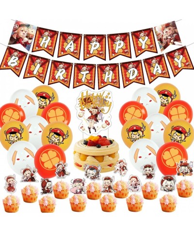 Genshin Impact Birthday Party Supplies Klee party favor Decorations for Birthday party Game party $27.89 Kids' Party Favor Sets