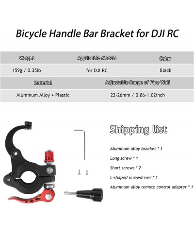 Bike Mount for DJI Mini 3 Pro RC Bicycle Handle Bar Bracket Aluminum Alloy Remote Control Holder Adjustable Bike Clamp Clip f...