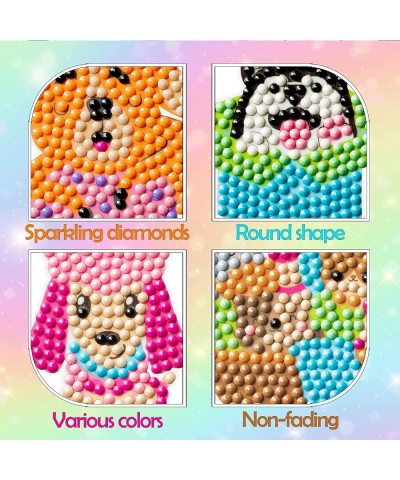 12Pcs Animals Cats Dogs DIY 5D Diamond Painting Stickers Kits for Kids Adult Beginners Creative Resin Rhinestone Diamonds Mos...