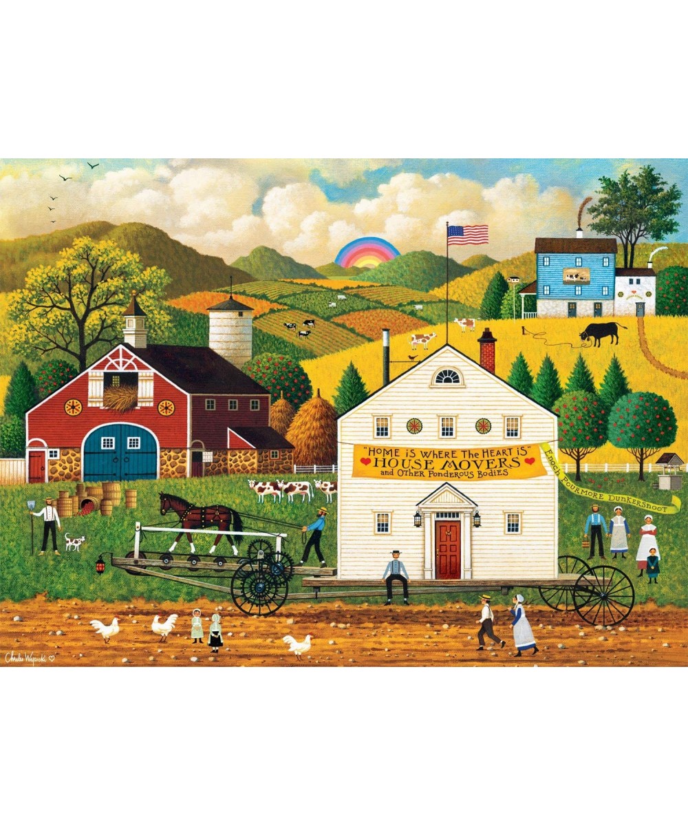 Charles Wysocki - House Movers - 1000 Piece Jigsaw Puzzle $21.16 Jigsaw Puzzles