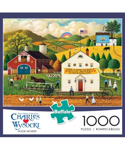 Charles Wysocki - House Movers - 1000 Piece Jigsaw Puzzle $21.16 Jigsaw Puzzles