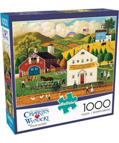 Charles Wysocki - House Movers - 1000 Piece Jigsaw Puzzle $21.16 Jigsaw Puzzles