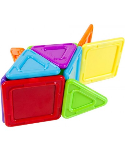 Rainbow Opaque Solid Set (14-pieces) Basic Magnetic Building Blocks Educational Magnetic Tiles Kit Magnetic Construction STEM...