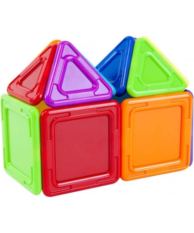 Rainbow Opaque Solid Set (14-pieces) Basic Magnetic Building Blocks Educational Magnetic Tiles Kit Magnetic Construction STEM...