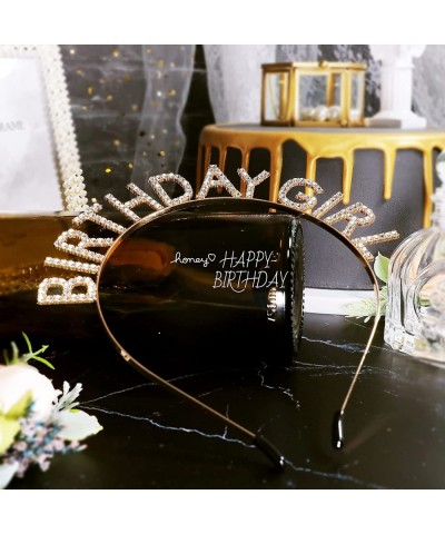 Birthday Girl Tiara Headband Rose Gold Headpiece Girls Party Hair Accessories 0.6"0.3" Letters $16.29 Kids' Party Hats