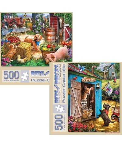 Value Set of 2-500 Piece Jigsaw Puzzles for Adults - Hide and Seek What’s The Password Jigsaws by Artist Larry Jones - 18” x ...