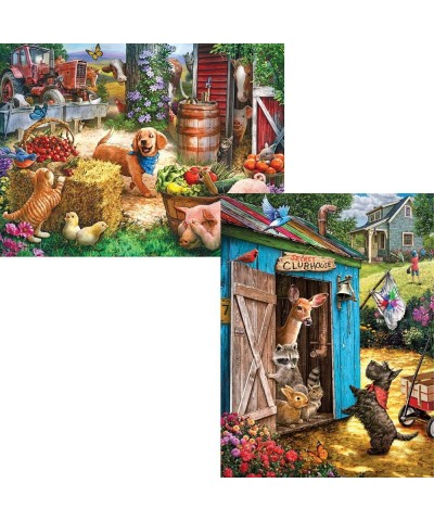 Value Set of 2-500 Piece Jigsaw Puzzles for Adults - Hide and Seek What’s The Password Jigsaws by Artist Larry Jones - 18” x ...