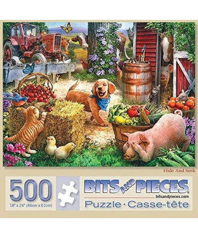 Value Set of 2-500 Piece Jigsaw Puzzles for Adults - Hide and Seek What’s The Password Jigsaws by Artist Larry Jones - 18” x ...