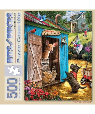 Value Set of 2-500 Piece Jigsaw Puzzles for Adults - Hide and Seek What’s The Password Jigsaws by Artist Larry Jones - 18” x ...