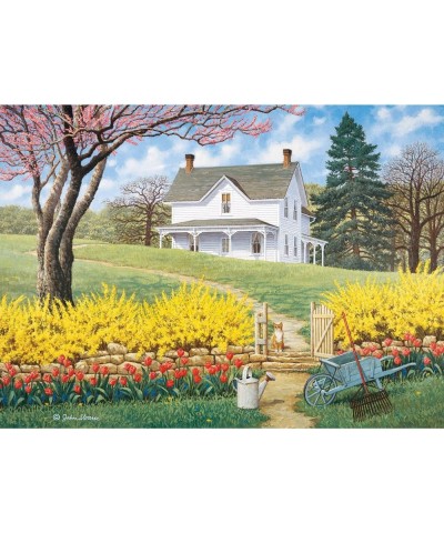 - 500 Piece Jigsaw Puzzle -Spring Ahead - Puzzle Measures 18" x 24" When Complete - Scenic Spring - by Artist John Sloane - 5...