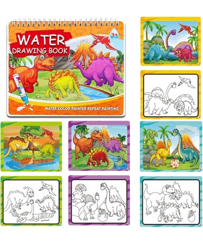 2 Pack Water Coloring Books for Toddler Dinosaur Animal Reusable Magic Paint with Water Coloring for Kids Ages 3-5 Educationa...