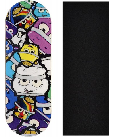 Premium Fingerboard Graphic Deck Bubble Bushing Collage - 32mm x 97mm - Heat Transfer Graphics Pro Shape & Size - Pre-Drilled...