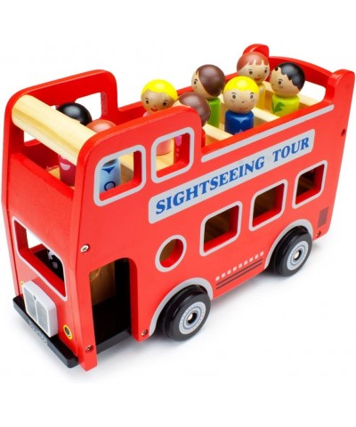 Wooden Wheels Natural Beechwood Chunky Cars and Vehicles for Children +12 Months | Double Decker Bus $59.47 Kids' Play Buses