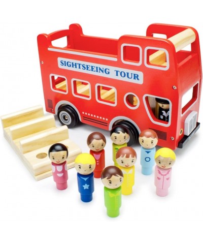 Wooden Wheels Natural Beechwood Chunky Cars and Vehicles for Children +12 Months | Double Decker Bus $59.47 Kids' Play Buses