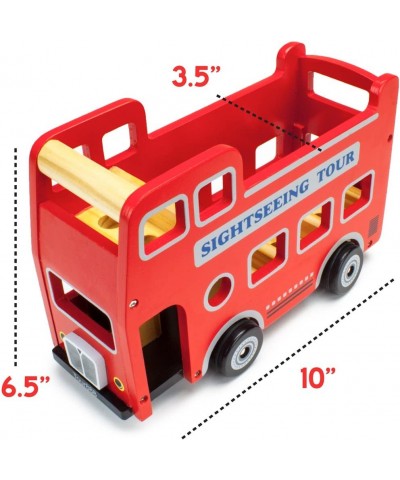 Wooden Wheels Natural Beechwood Chunky Cars and Vehicles for Children +12 Months | Double Decker Bus $59.47 Kids' Play Buses