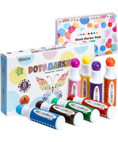 Washable Dot Markers for Toddler: 8 Colors Bingo Daubers 40 ml (1.41 oz) With a Blank 30 Pages Kids Activity Book for Kids Ch...