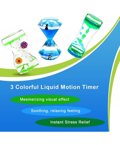 Liquid Motion Bubbler Timer for Sensory Play Fidget Toy Desk Top 3 Pack Assorted Colors (Style-2) $33.09 Executive Desk Toys