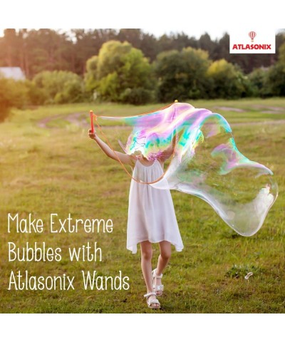 Big Bubble Wands for Giant Bubbles 4-Pack | Super Bubble Maker for Birthdays and Family Fun Outdoor Bubble Toy for Girls and ...