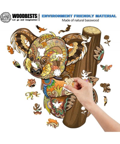 Wooden Puzzle for Adults Cute Koala Puzzle (195pcs 11.8"x10.7") Beautiful Wooden Box Wooden Jigsaw Puzzles Unique Shape Birth...