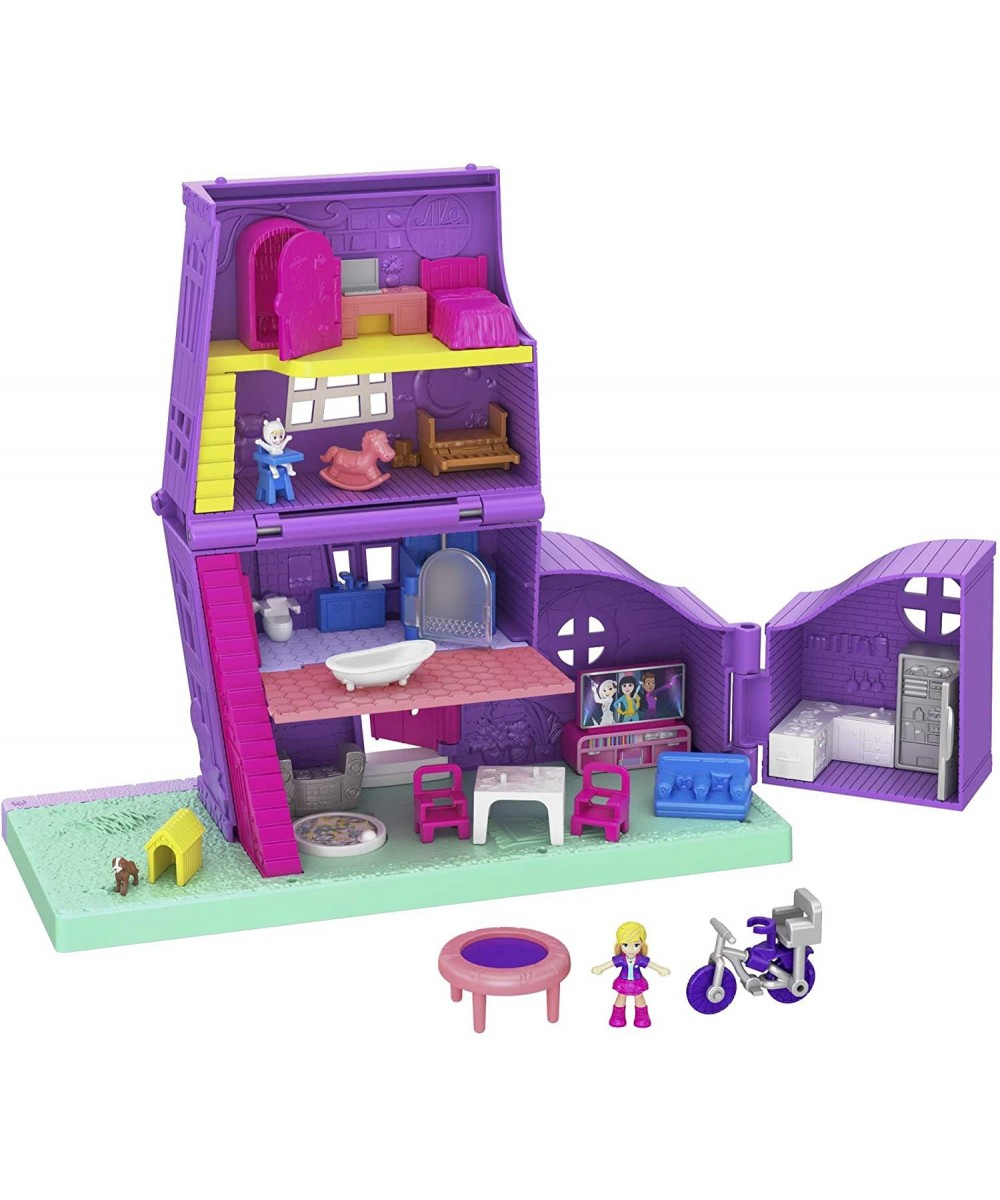 Doll House Pollyville Pocket House with 2 Dolls and Accessories Furniture and Reveals Mini Toys $40.05 Doll Playsets