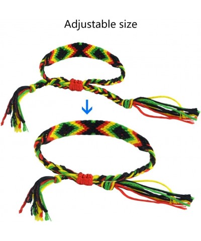 16 Pieces Nepal Woven Friendship Bracelets Adjustable Braided Bracelets with a Sliding Knot Closure for Kids Girls Women and ...