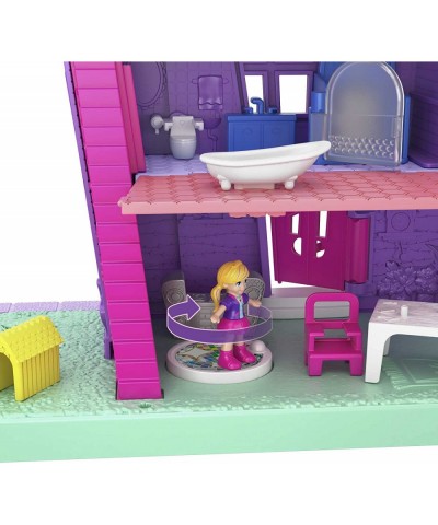 Doll House Pollyville Pocket House with 2 Dolls and Accessories Furniture and Reveals Mini Toys $40.05 Doll Playsets