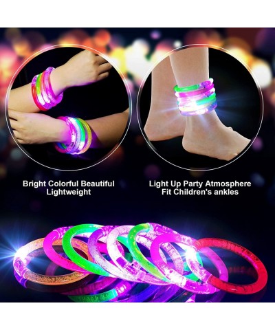 160 Pcs Glow Sticks Bracelets Glow in The Dark Bracelets 6 Color LED Flashing Bracelets Light Up Bracelet Set Glow Neon Party...