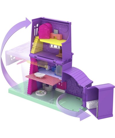 Doll House Pollyville Pocket House with 2 Dolls and Accessories Furniture and Reveals Mini Toys $40.05 Doll Playsets