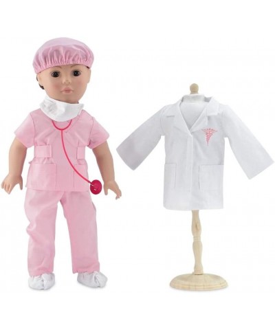 18 Inch Doll Clothes Accessories Gift Set | 7-Piece Doctor Nurse Hospital Scrubs 18" Clothing Outfit with Stethoscope Accesso...