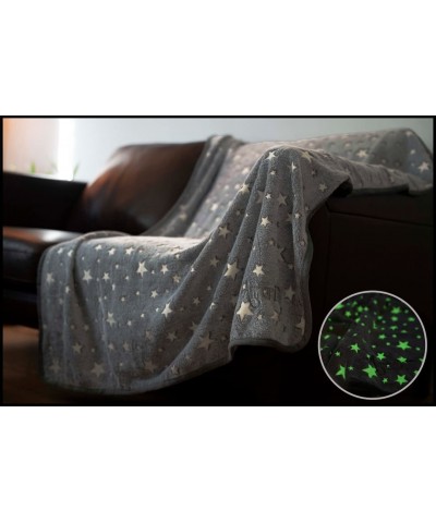 Travel Blanket Glow in The Dark Unique Christmas Holiday Birthday Gift Kids Girls Boys Teens Grandkids Outdoor Premium Super ...