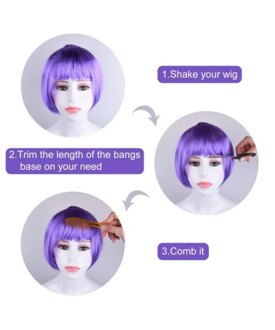 10 Pieces Party Wigs and Sunglass Set Neon Short Bob Wig Sunglass Pack Costume Colorful Cosplay Wig Daily Party Hairpieces fo...