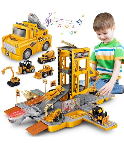 Toys for 3 Year Old Boys Kids Toys for Toddler Boys Girls 17Pcs Deformable Construction Toys with 4 Mini Vehicles Toys for 3 ...