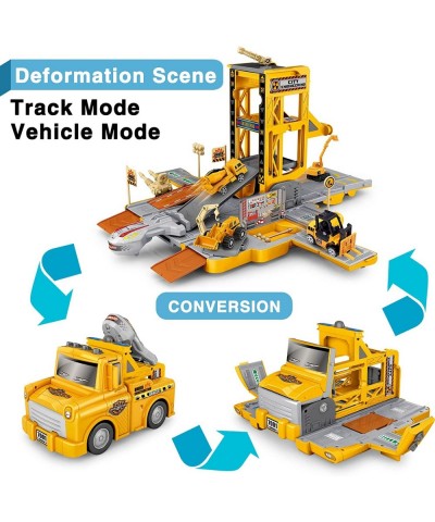 Toys for 3 Year Old Boys Kids Toys for Toddler Boys Girls 17Pcs Deformable Construction Toys with 4 Mini Vehicles Toys for 3 ...