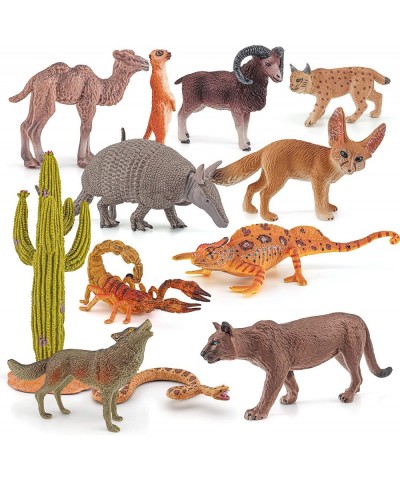 12PCS Big Desert Animals Figures Set Desert Diorama 6 Inch Realistic Tropical Animals Figurines Armadillo Toy Chameleon Toys ...