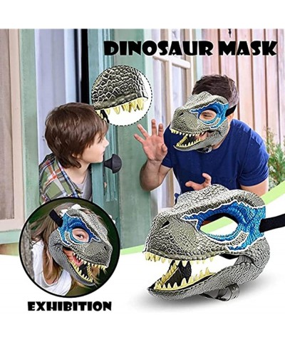 Dinosaur Mask Moving Jaw Raptor Dinosaur Moving Jaw Latex Horror Dinosaur Headgear Halloween Dinosaur Role Play Props $33.49 ...