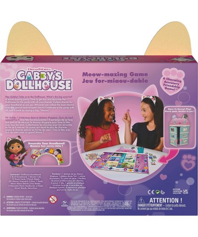 Gabby’s Dollhouse Meow-Mazing Board Game Based on The DreamWorks Netflix Show with 4 Kitty Headbands for Families & Kids Ages...